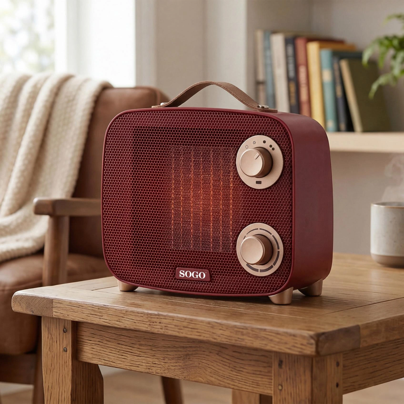 Chauffage Soufflant Retro 1500W CAL-SS-18500 Rouge — SOGO, vue 4