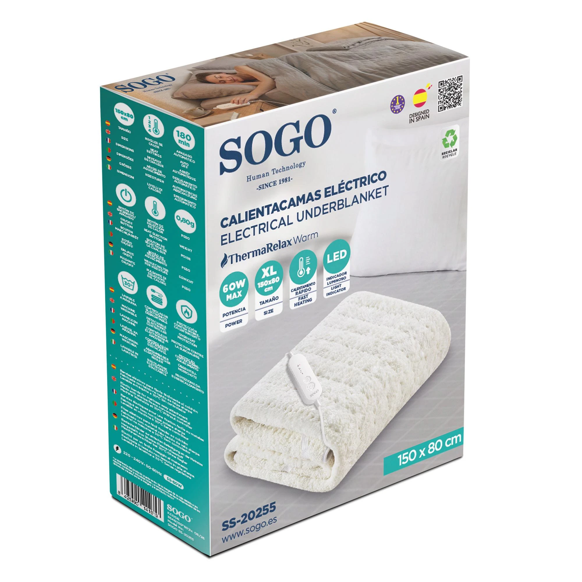 Couvre Lit Chauffant 150*80 MEL-SS-20255 — SOGO, vue 4