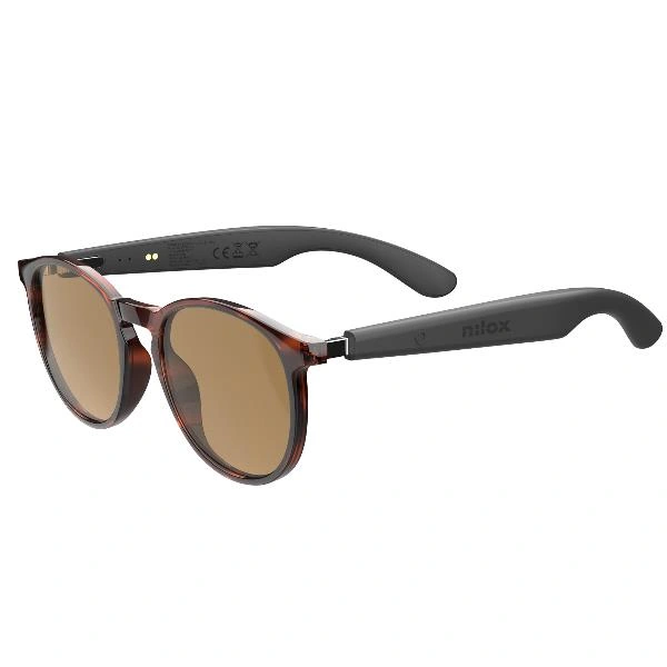 Lunettes Audio BT Collection After Marron — NILOX, vue 3